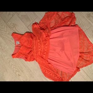 NEW Emily West Lace Melon Dress/Skirt Belted